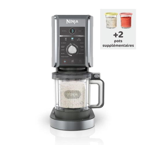 Ninja CREAMi Deluxe 10-en-1 Machine à délices et boissons glacées (Lot de 5 pots)