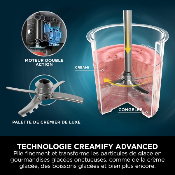Ninja CREAMi Deluxe 10-en-1 Machine à glace et Blender portable sans fil Ninja Blast