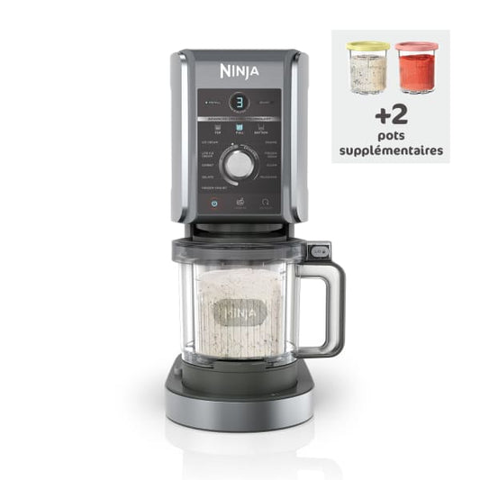 Ninja CREAMi Deluxe 10-en-1 Machine à délices et boissons glacées (Lot de 5 pots)